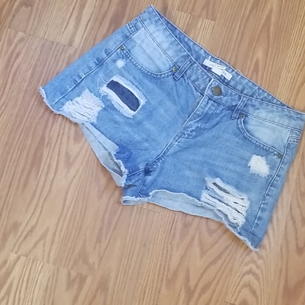 Life in progress distressed shorts 26